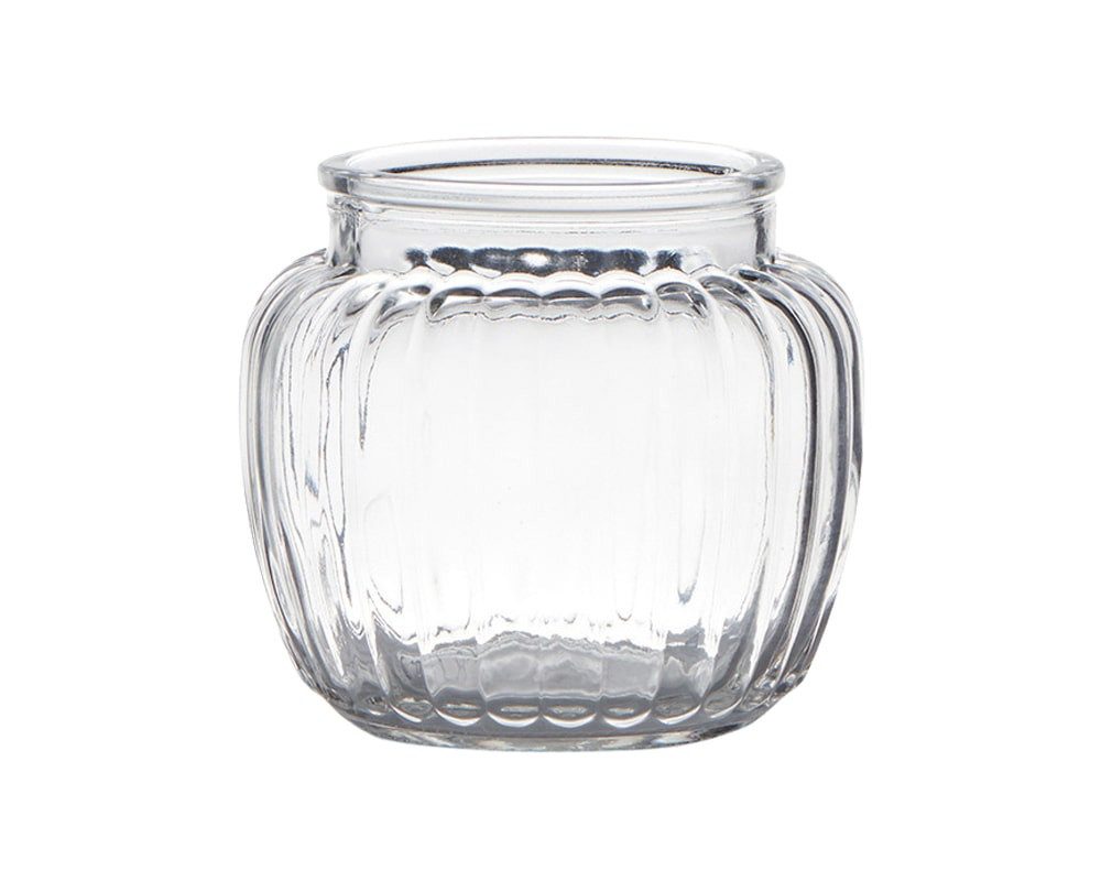 matches21 HOME & HOBBY Dekovase Glasvase Blumenvase bauchig Rillen transparent Ø 10,5x11,5 cm (1 St). € 8,99
