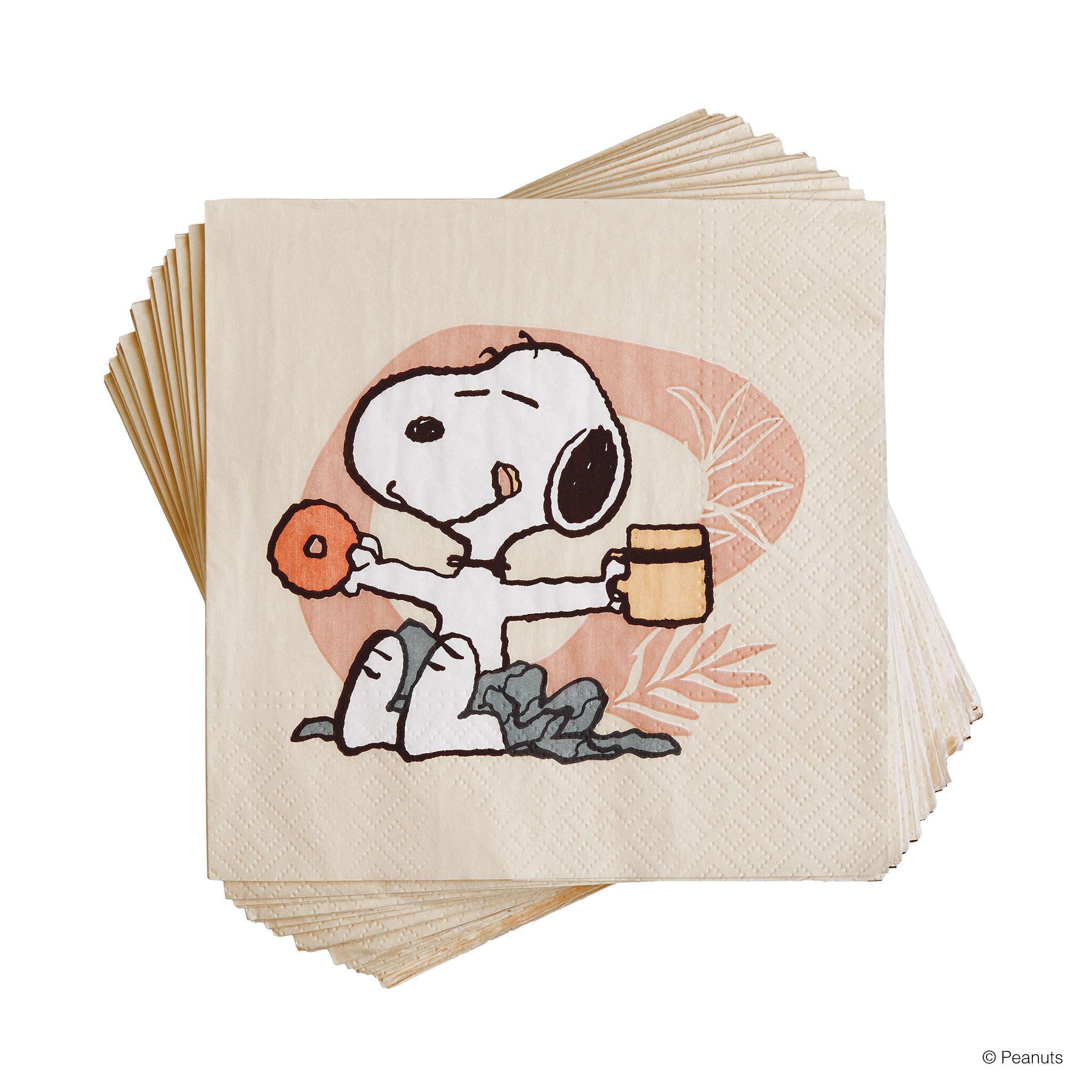 BUTLERS Papierserviette PEANUTS Papierserviette Snoopy genießend 20 Stück