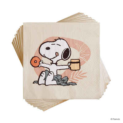 BUTLERS Papierserviette PEANUTS Papierserviette Snoopy genießend 20 Stück