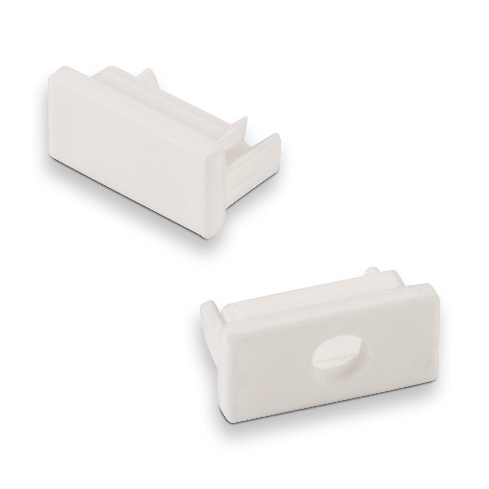 LED-Stripe-Profil Endkappenset für Led Aufbau - Profil-11 weiß