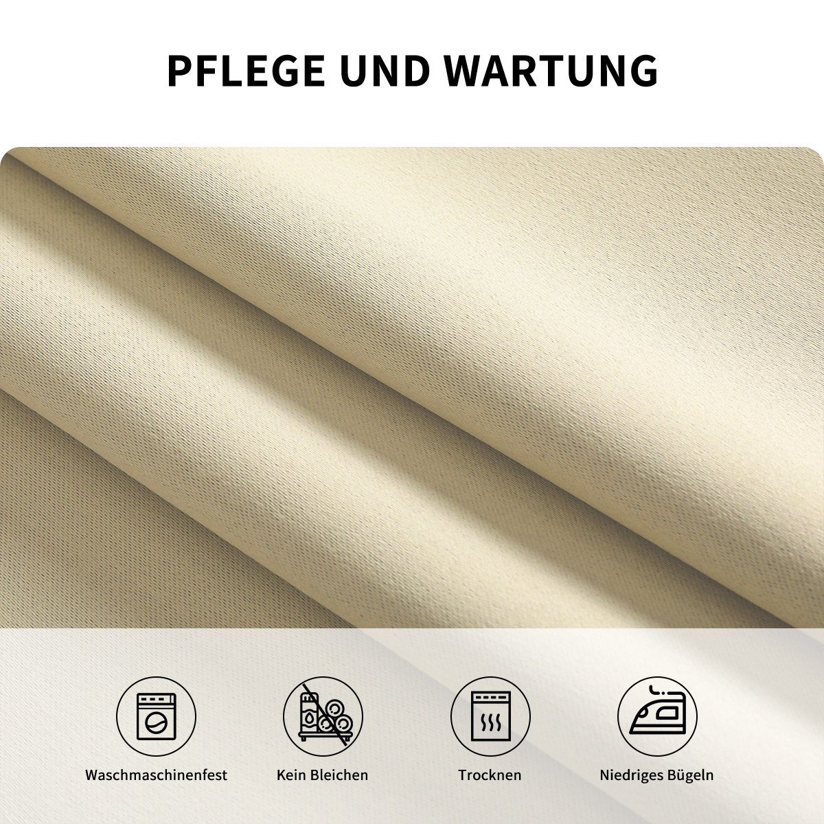 Verdunkelungsvorhang 2er-Set Gardinen Verdunkelung Super Ösen Lärmschutz, Vorhang, warm Kälteschutz Grau/Schwarz/Weiß Thermogardine 7Magic, Dicke St), (2 Beige Wohnzimmer blickdicht