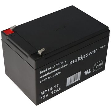 Multipower Multipower MP12-12 Blei Akku 12 Volt 12Ah Akku 12000 mAh (12,0 V)