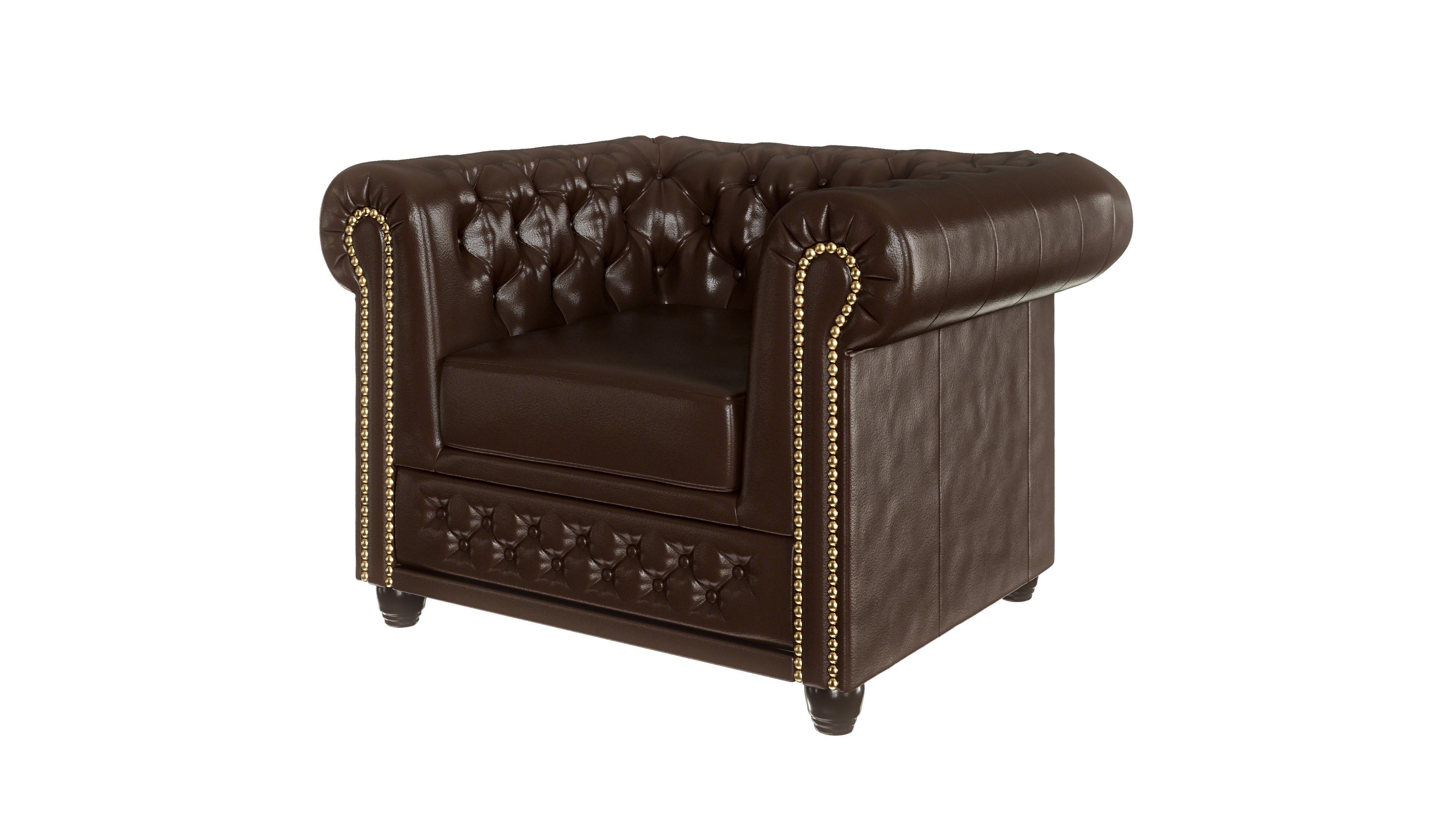 S-Style Möbel Chesterfield-Sessel Jeff aus veganem günstig online kaufen