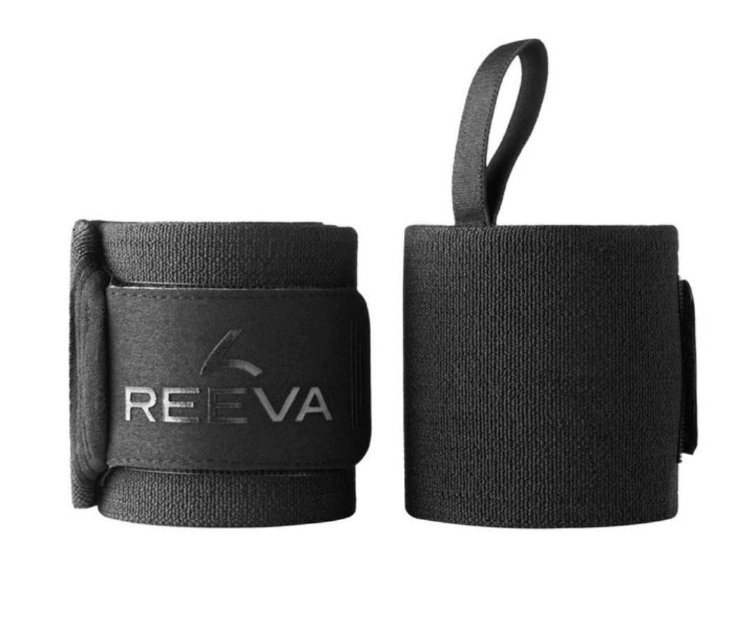 Reeva Handgelenkbandage Powerlifting - Heavy Duty - Klettverschluss - 90 cm - Schwarz