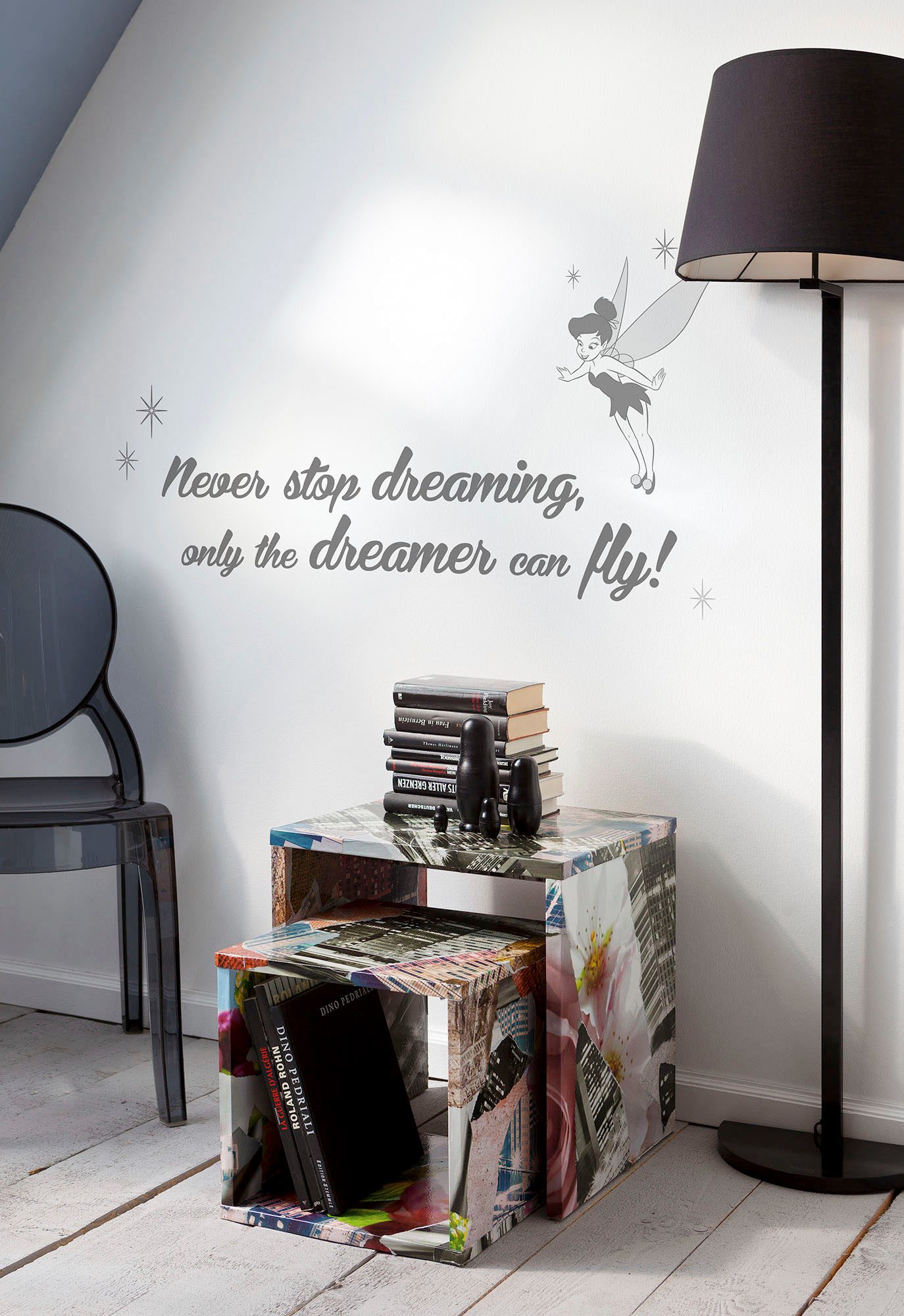 Komar Wandtattoo Disney Never stop dreaming - Размер 50 x 70 cm (11 St), Künstler: Komar, selbstklebend, Wandsticker, Kinderzimmer