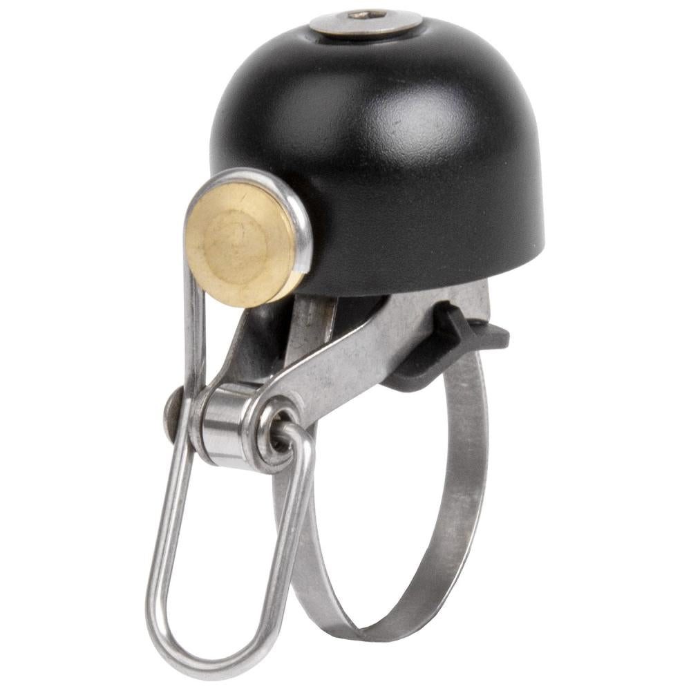 Fahrradklingel M-WAVE Bella C-Yell Mini-Glocke - matt-schwarz, Kupfer, Ø 30 mm