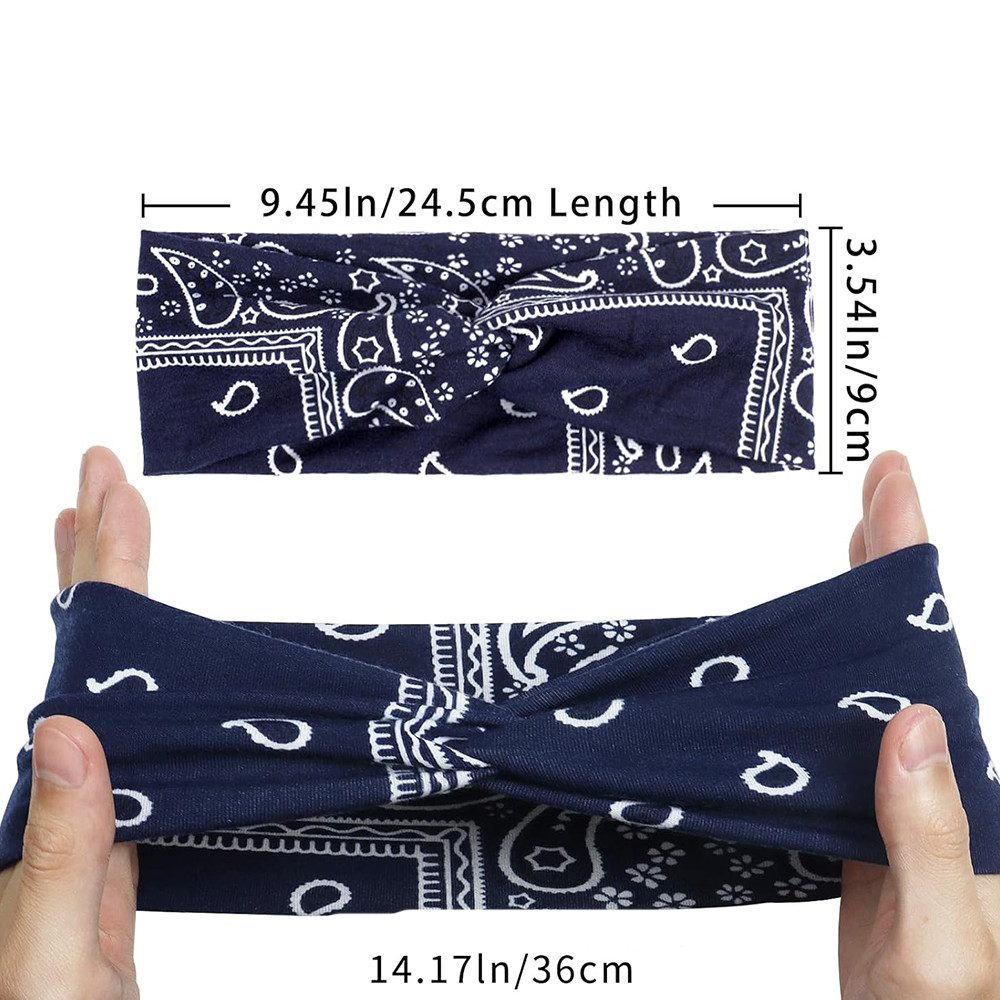 Coonoor Haargummi 6 Stück Stirnbänder Damen Boho Breite Haarband Yoga Stirn günstig online kaufen