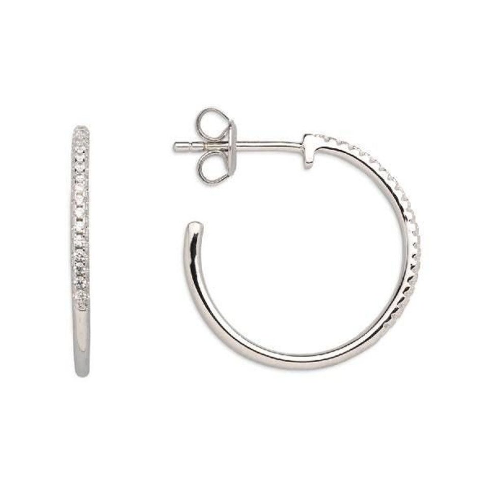 XENOX Paar Серьги-кольца XENOX Серьги-кольца Damen "Modern Classic" Silber mit Zirkonia XS3524