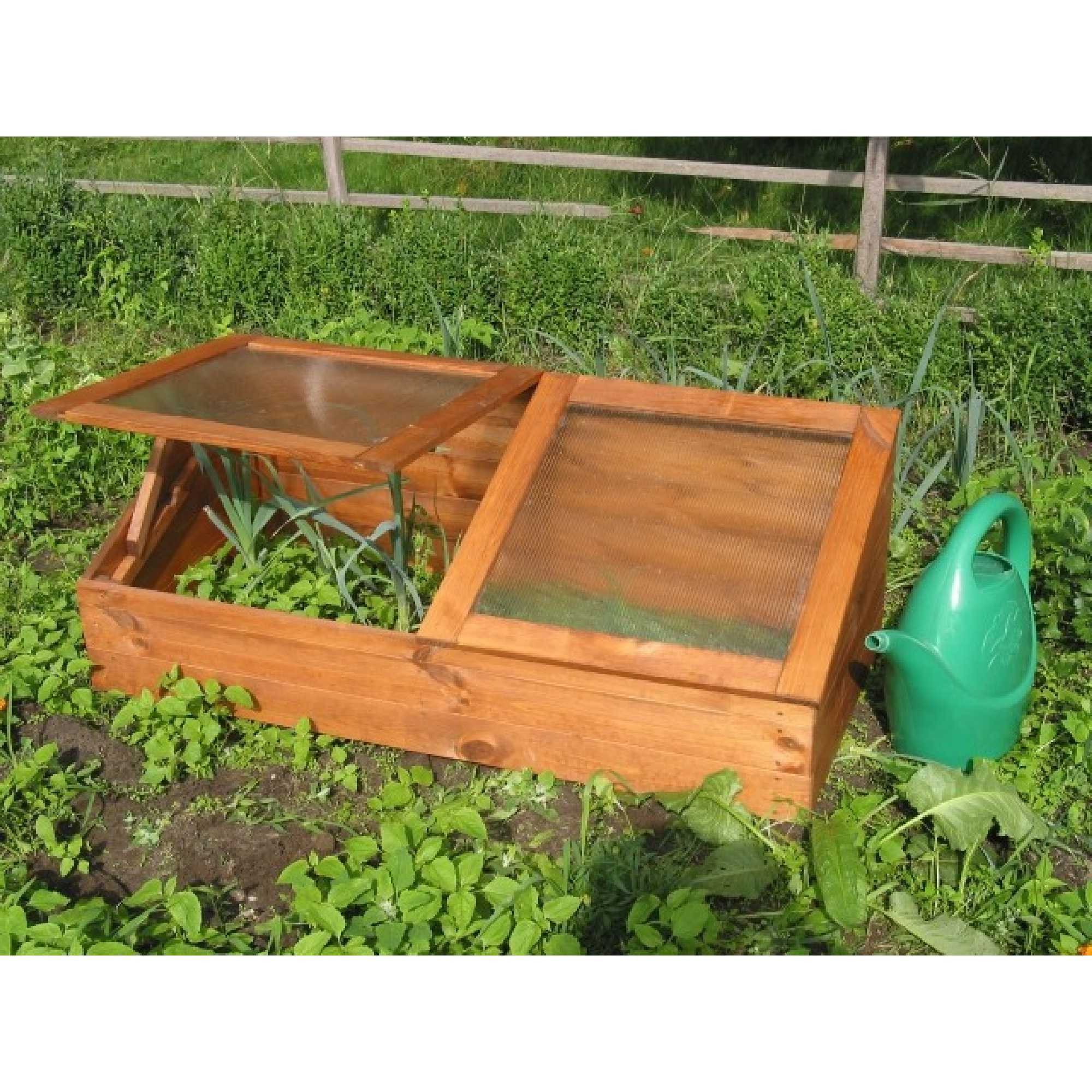 GartenDepot24 Gewächshaus Frühbeet aus Holz, mit zwei aufstellbaren Fenster günstig online kaufen