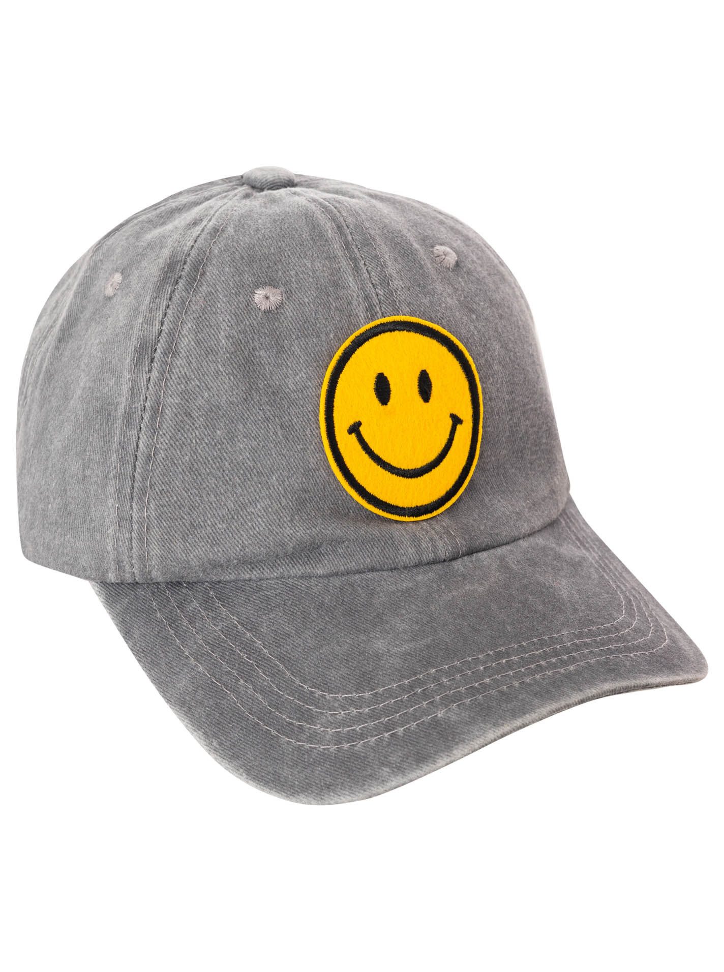 Zwillingsherz Baseball Cap "Face" mit fröhlichem Patch, justierbar