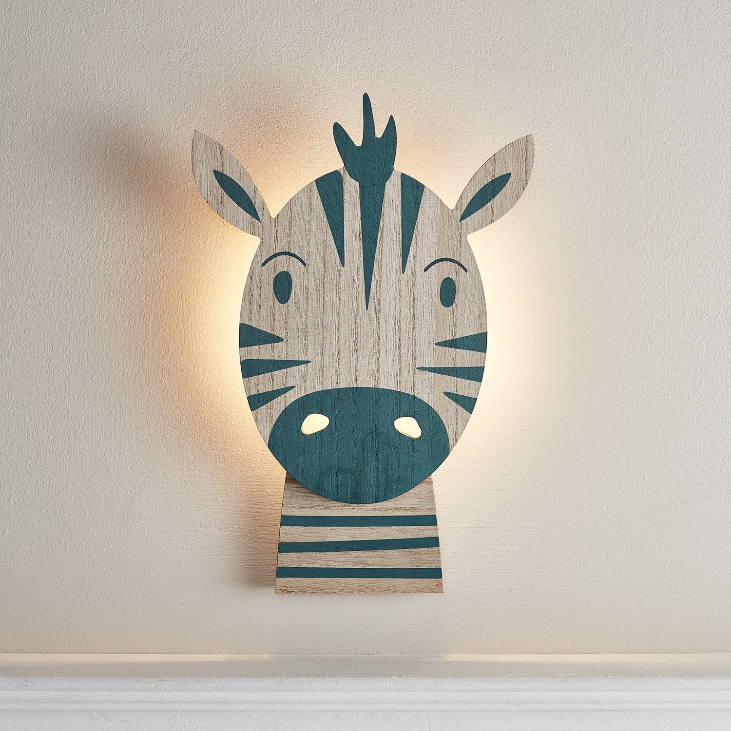 Lights4fun LED Wandleuchte Zebra Wandlampe Kinderzimmer – Bild 2 von 3