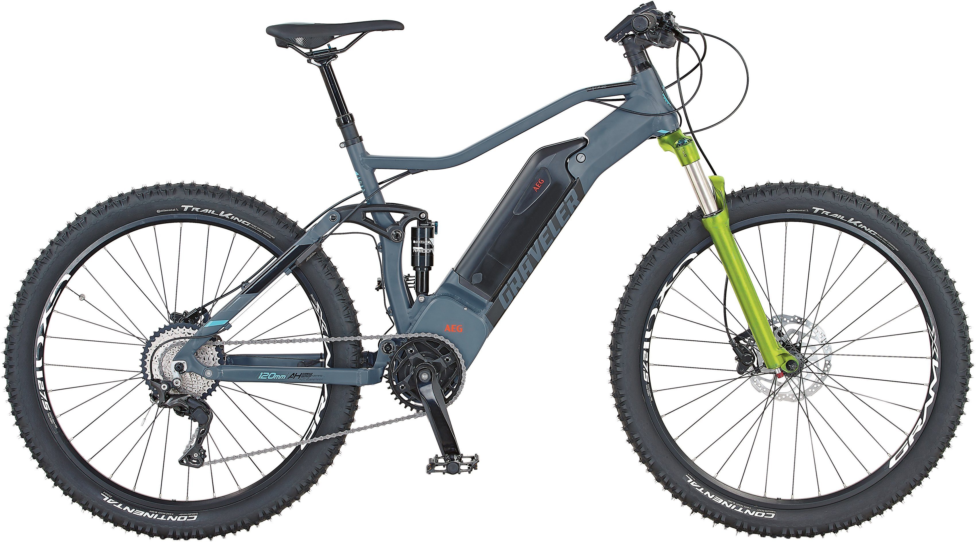 Prophete E-Bike Graveler 22.ETM.20, 10 Gang Shimano Deore XT Schaltwerk,  Kettenschaltung, Mittelmotor, 614 Wh Akku