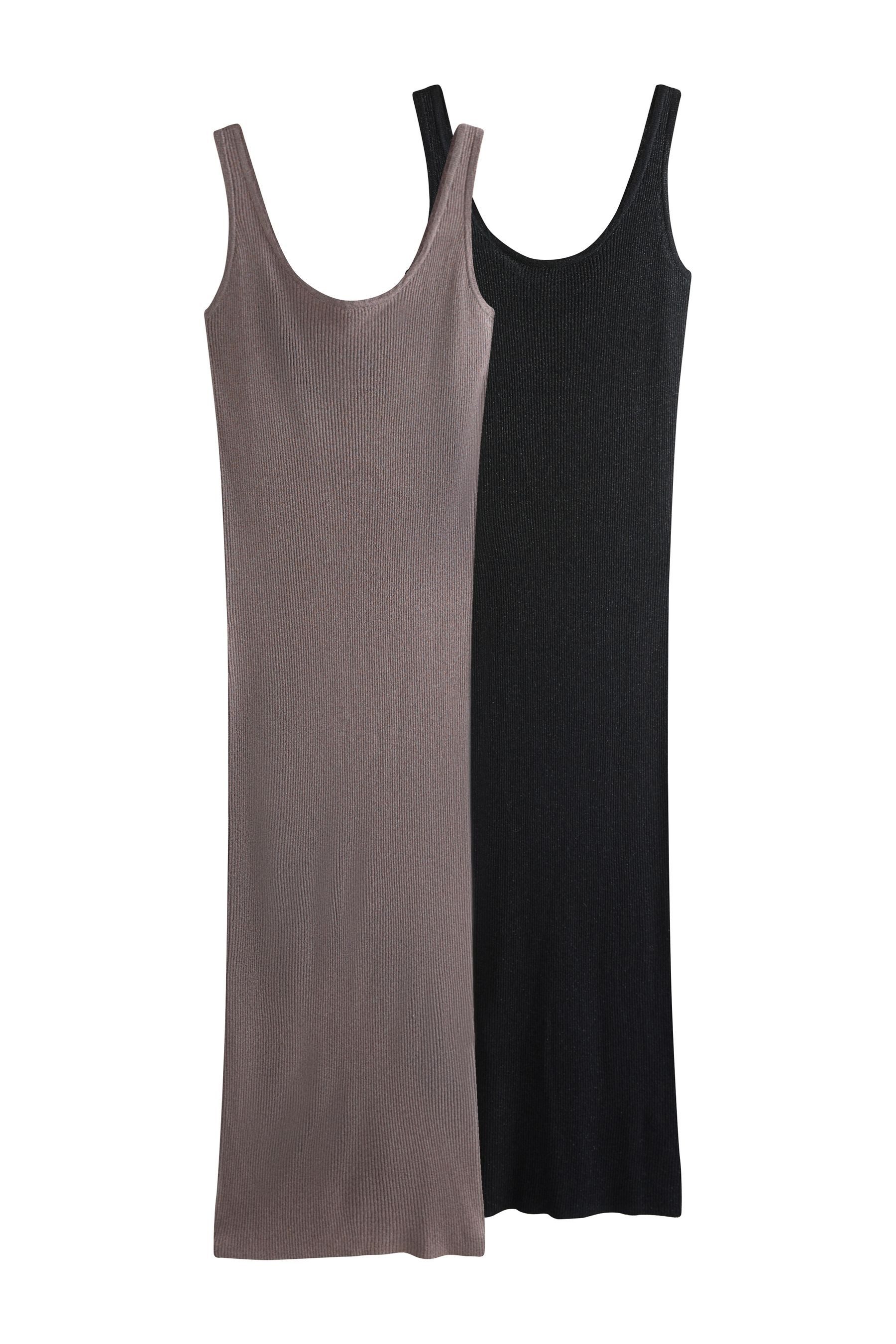 The Set Strickkleid The Set Strick-Maxikleider mit Glitzer, 2er-Pack (2-tlg)