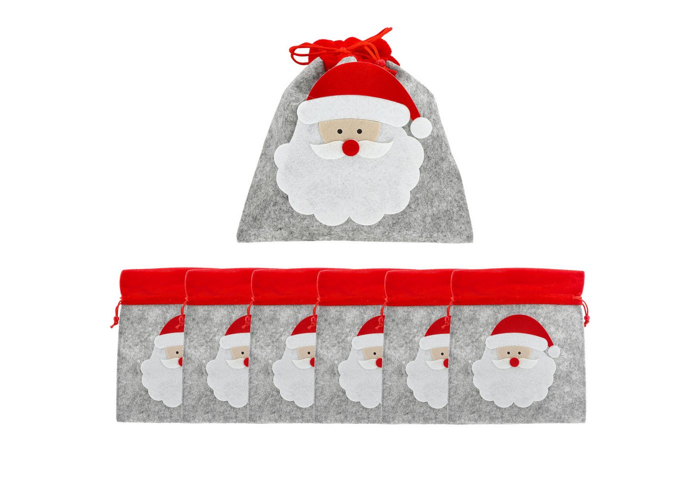 Thumbnail - Annastore Geschenkbox 6 x Geschenkbeutel aus Filz für Weihnachten Geschenktaschen (6 St), 21 x 23 cm