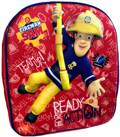 Feuerwehrmann Sam Kinderrucksack FEIERWEHRMANN SAM Rucksack Jungen + Mädchen Kinderrucksack für Sport, Schule, Kindergarten 3D