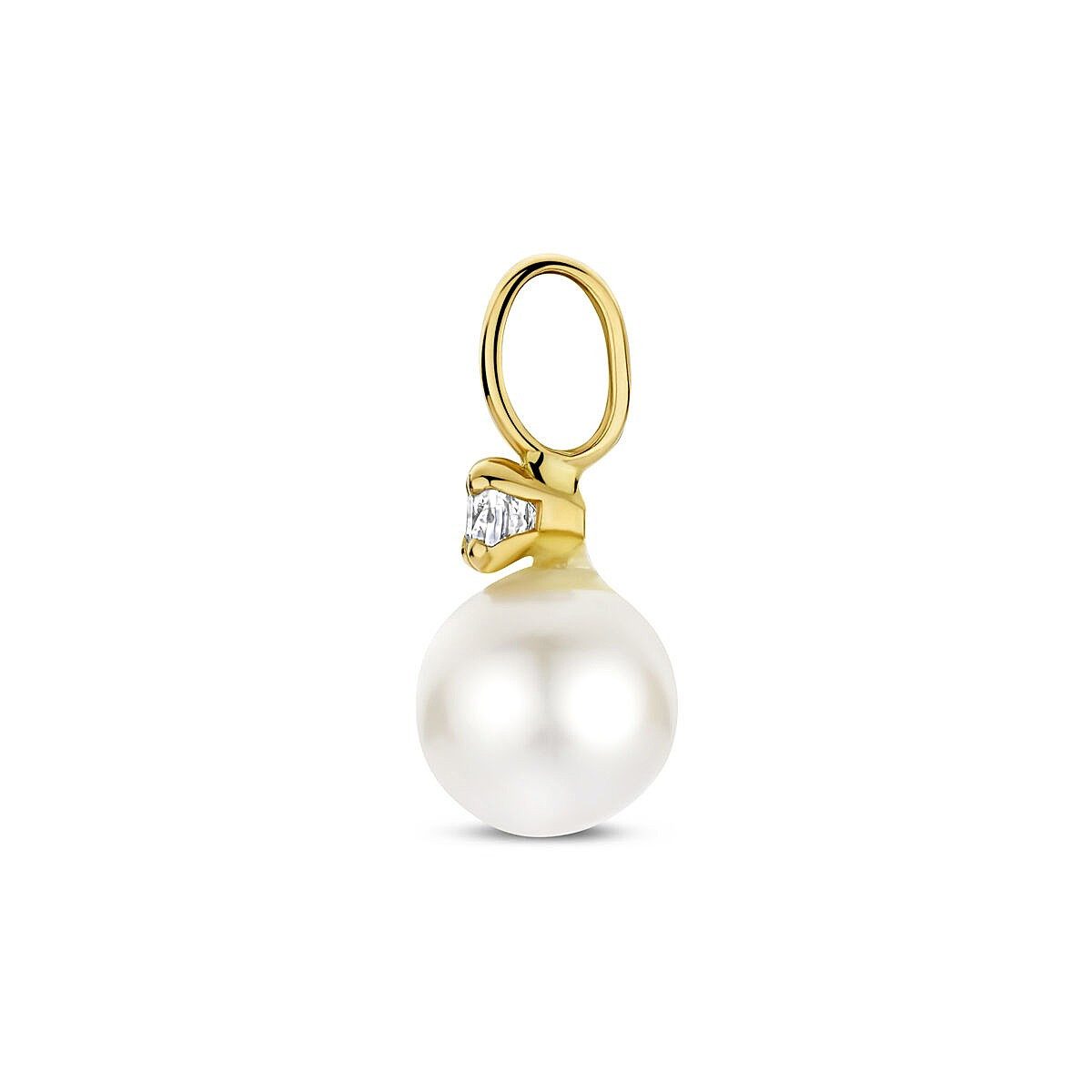 NICEANDnoble Kettenanhänger 585er Gelbgold Kettenanhänger Perle mit Zirkoni günstig online kaufen