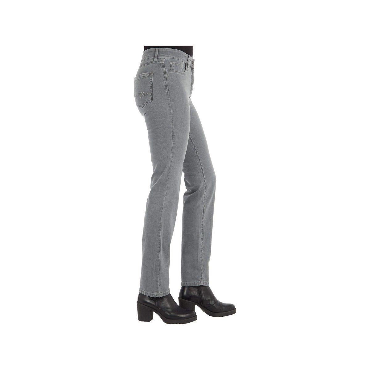 Zerres regular 5-Pocket-Jeans grau (1-tlg)