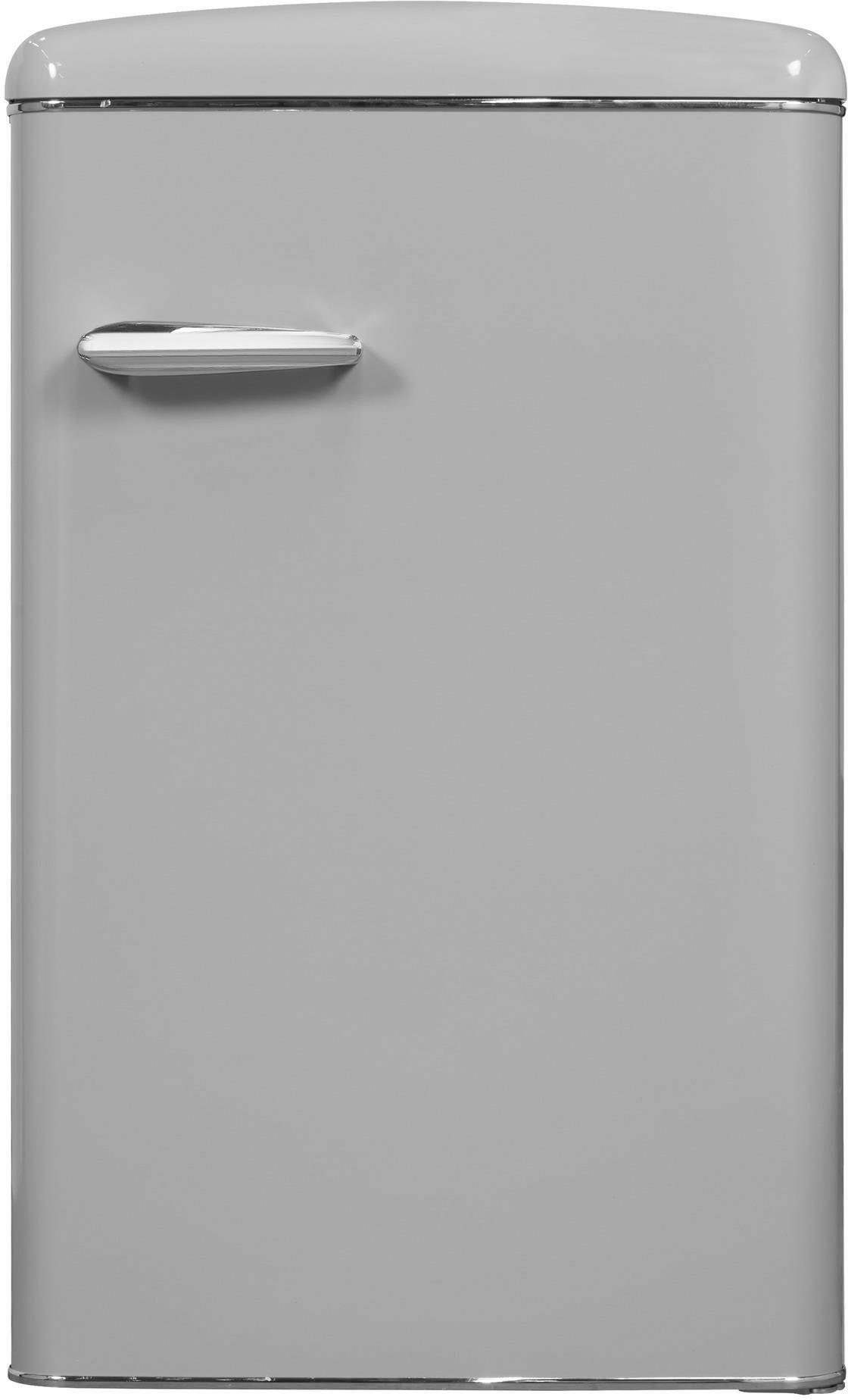 exquisit Kühlschrank RKS120-V-H-160F grau, breit 55 cm cm 89,5 hoch