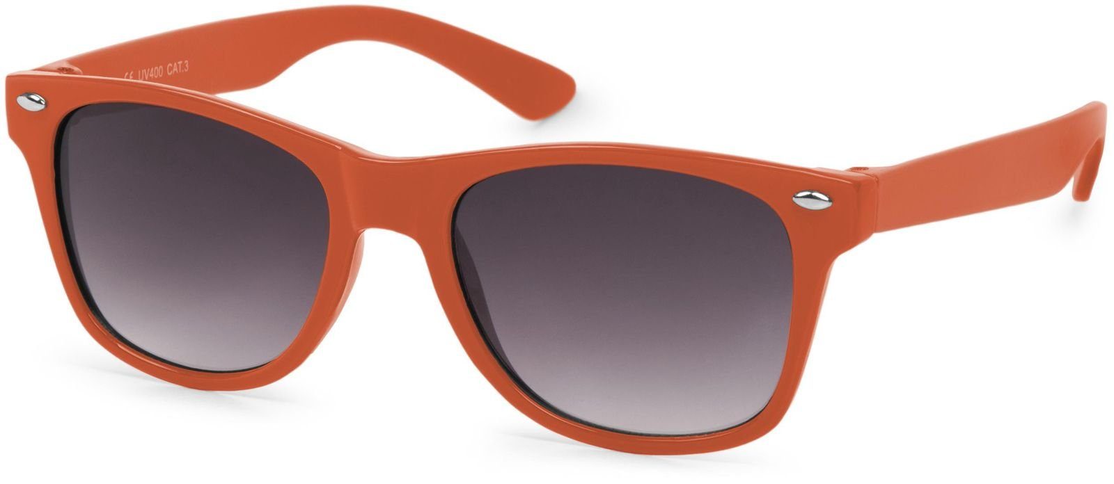 Sonnenbrille Orange / Glas Gestell styleBREAKER (1-St) Verlauf Grau Getönt