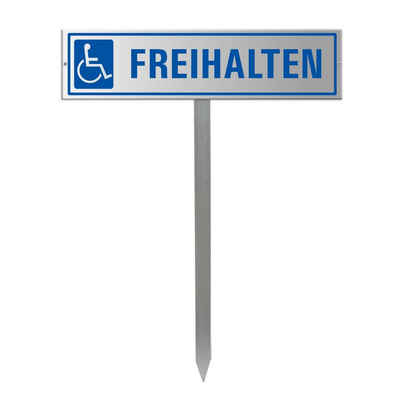 OFFORM DESIGN Hinweisschild Parkplatzschild Parkschild Behindertenparkplatz mit Einschlagpfosten, (1 St)