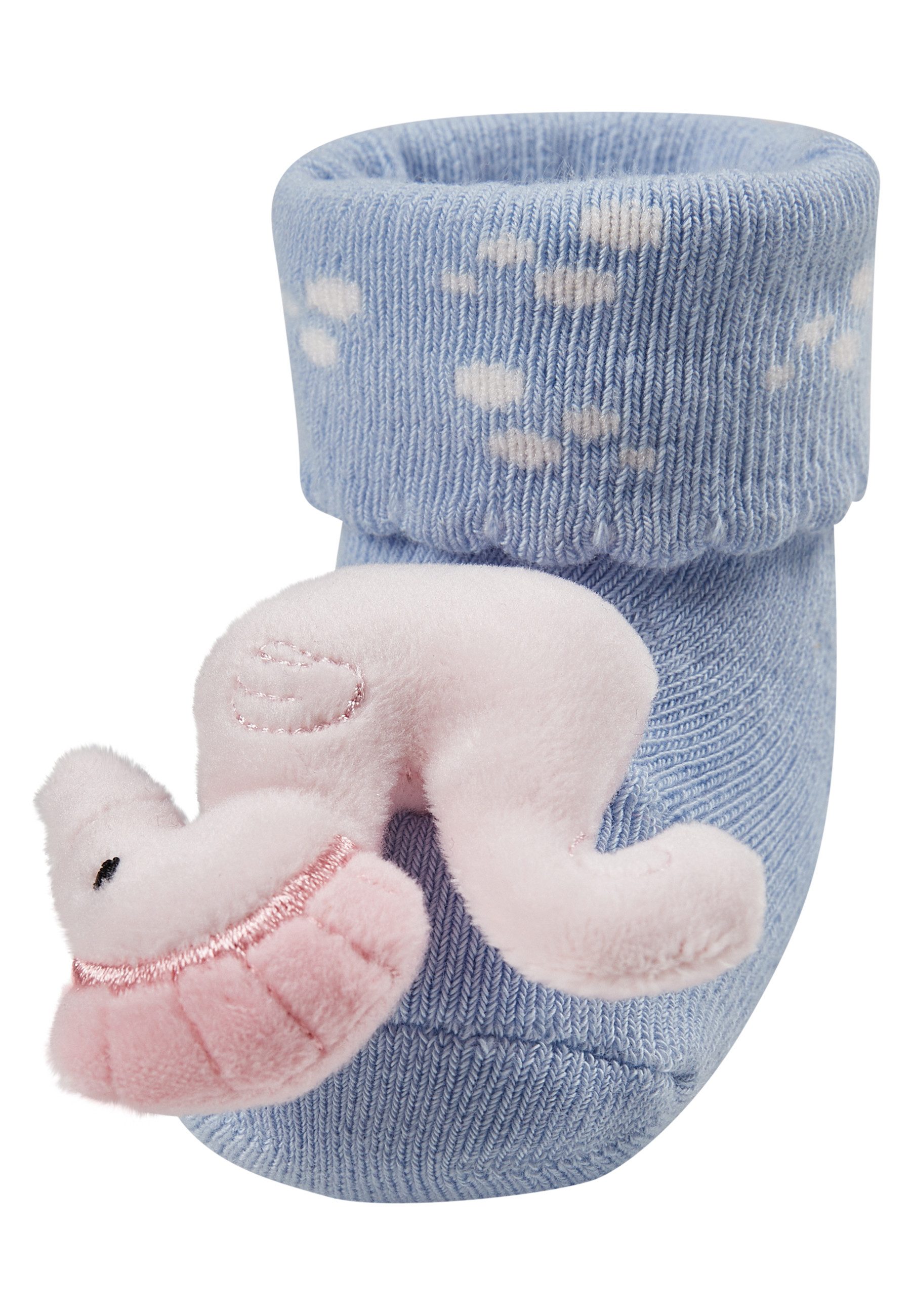 Sterntaler® Rasselsocke Baby Rasselsocken Seepferdchen, Baby Socken mit Umschlag, Innenfrottee und Rasselfigur