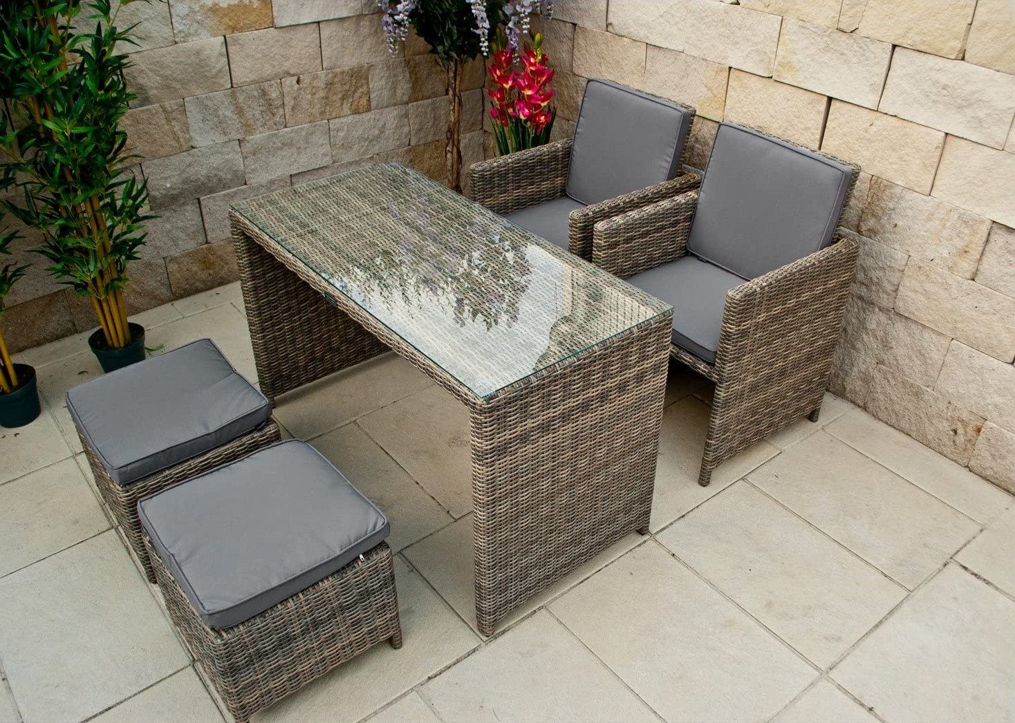 Ragnarök Möbel-Design Garten-Essgruppe HEIMDALL Esstisch Set günstig online kaufen