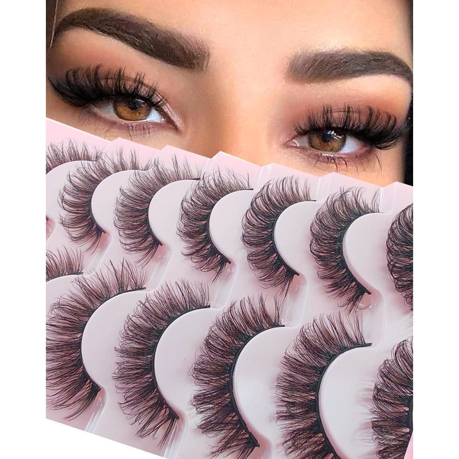 LuxusKollektion Bandwimpern Wimpern Russische Strip-Lashes Voluminös 8D D-Form
