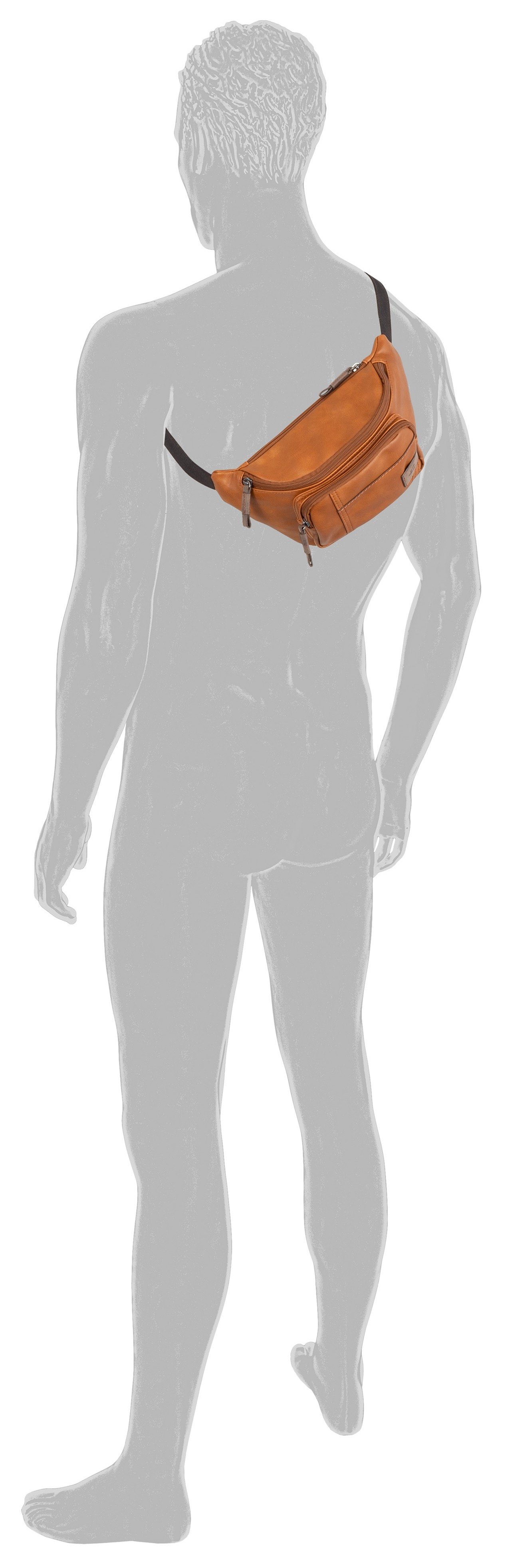 camel active Bauchtasche Laos, Unisex Gürteltasche, Crossbody-Bag mit praktischen Details