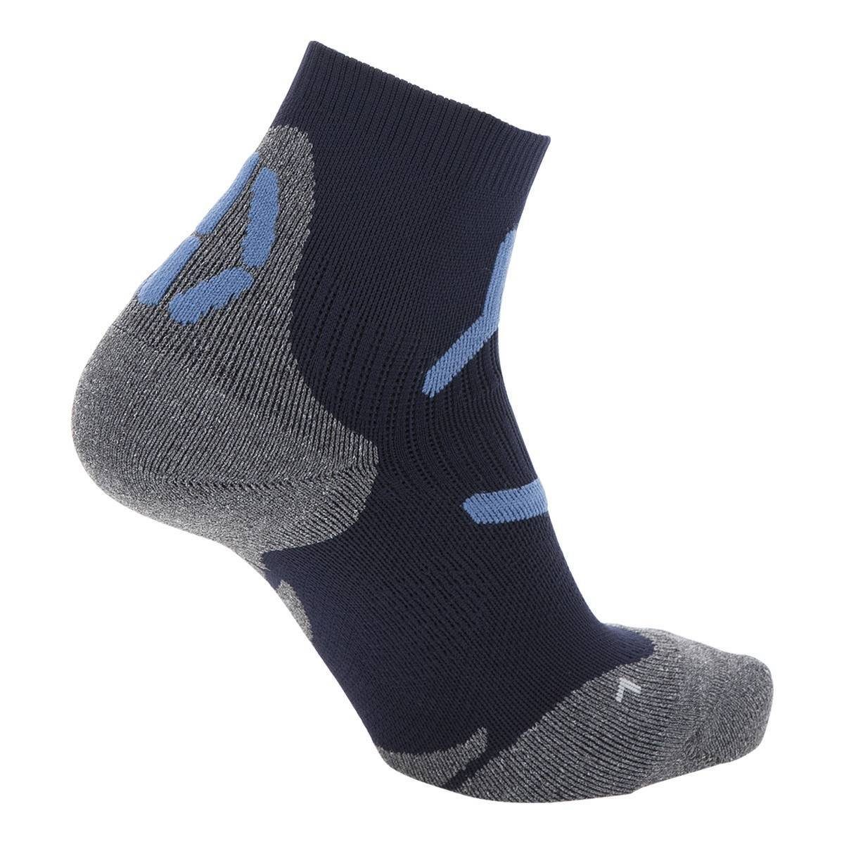 UYN Sneakersocken 2IN Navy Quarter Trekking Blue - - Cut Herren Low Socken