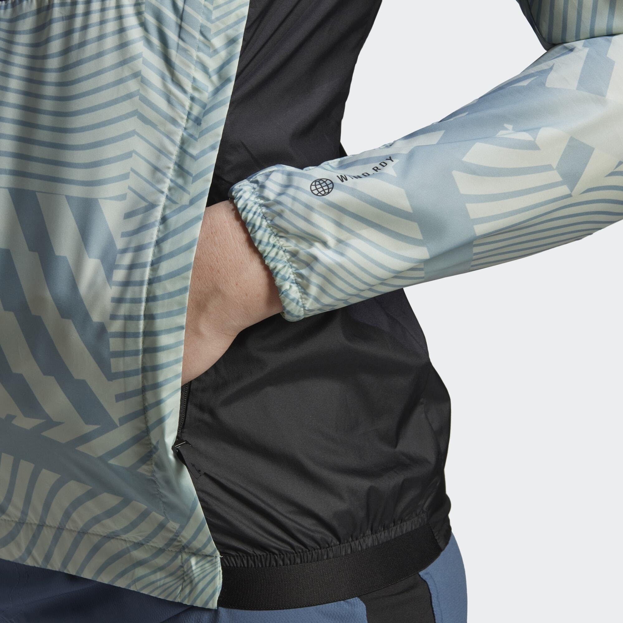 / Green Laufjacke TERREX RUNNING PRINTED Linen Magic TERREX adidas WINDJACKE Grey TRAIL