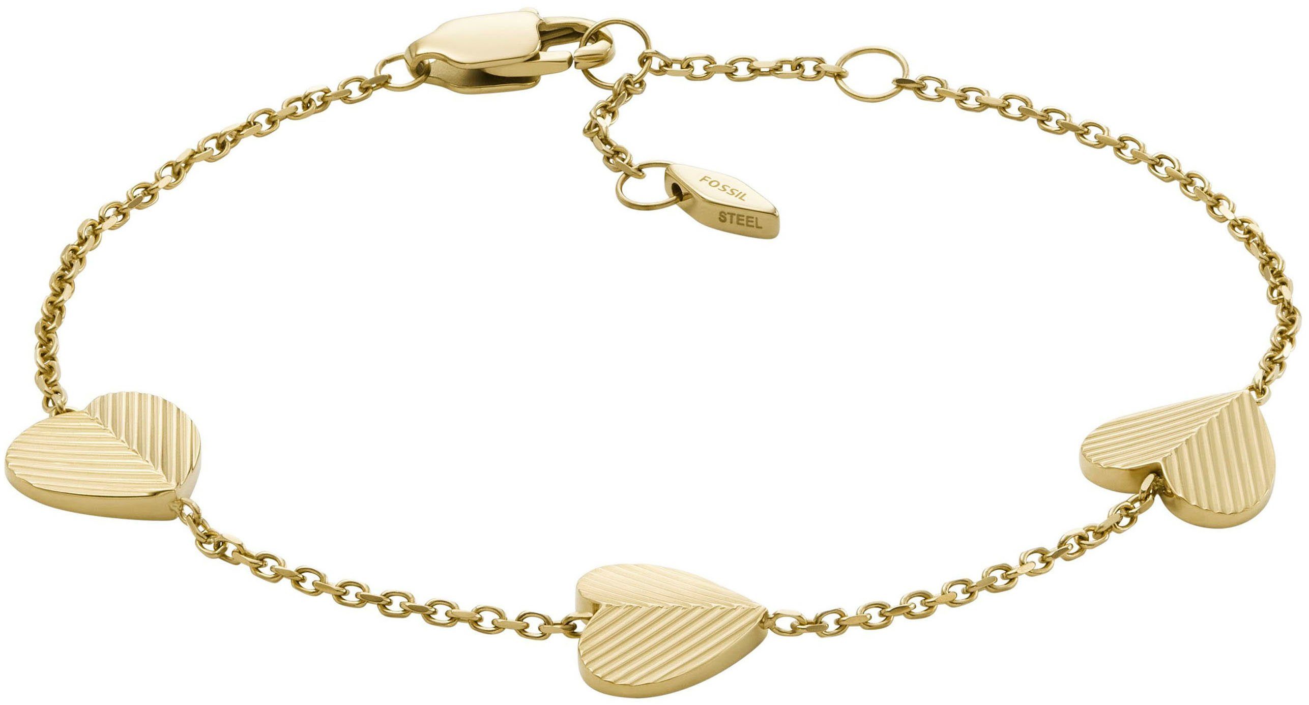 Fossil Armband Schmuck Geschenk Edelstahl HARLOW Herz