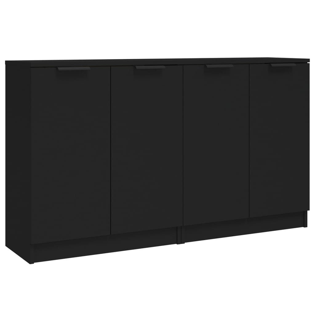 furnicato Sideboard Sideboards 2 Stk. Schwarz günstig online kaufen