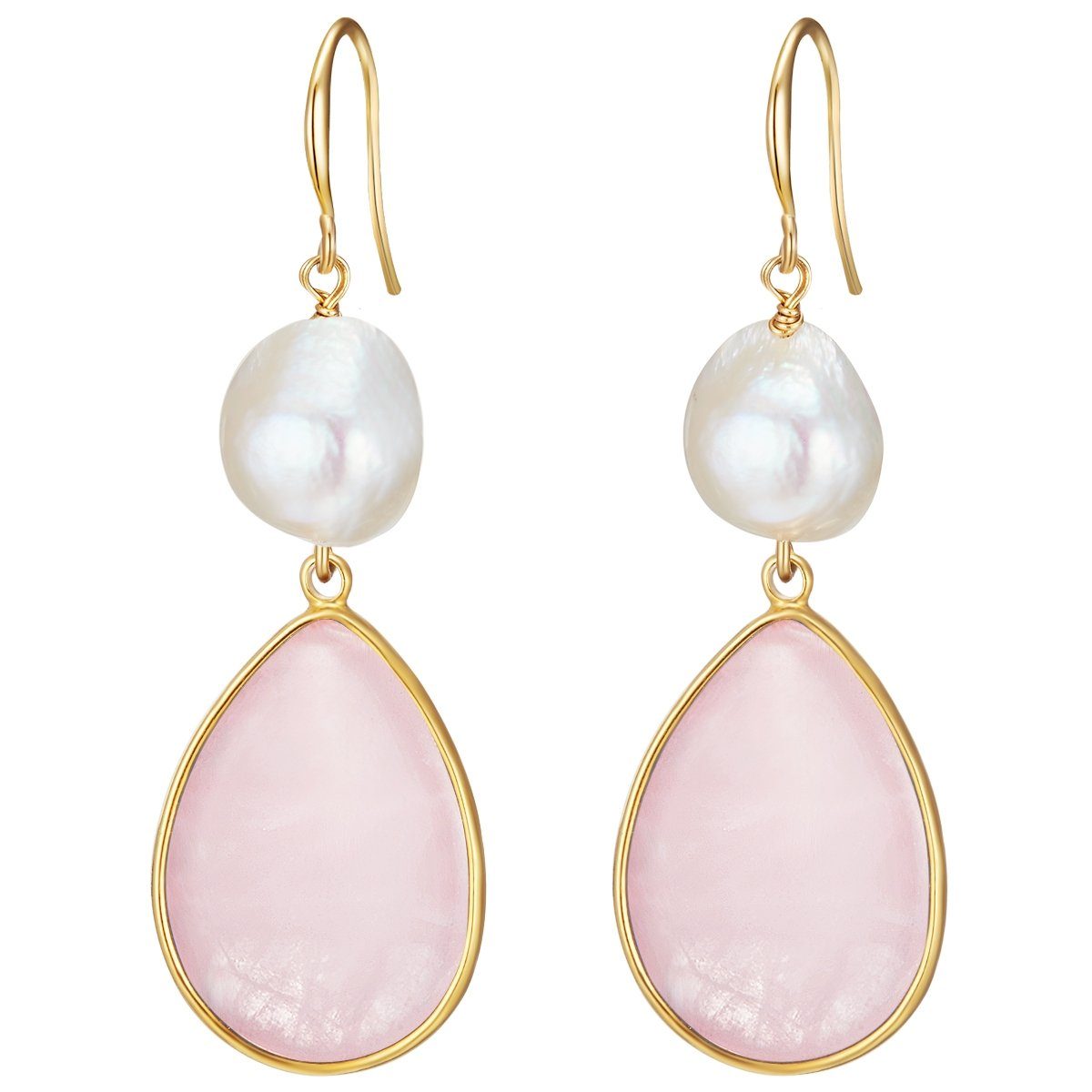 Lulu & Jane Paar Ohrhänger gelbgold günstig online kaufen