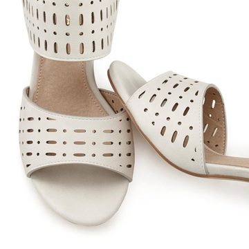 LASCANA Riemchensandalette Sandale, Sommerschuh mit Blockabsatz und Cut-Outs VEGAN