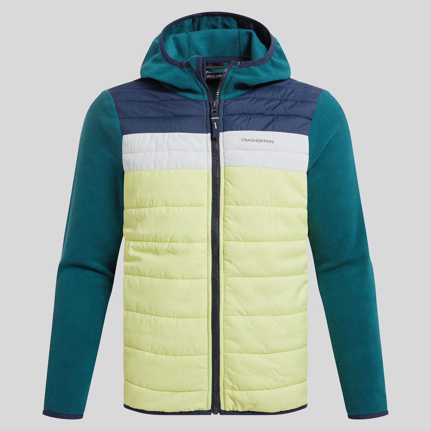 Strickfleecejacke Craghoppers - Arklow Hybrid Jkt Kinder Outdoorjacke, deep ocean green