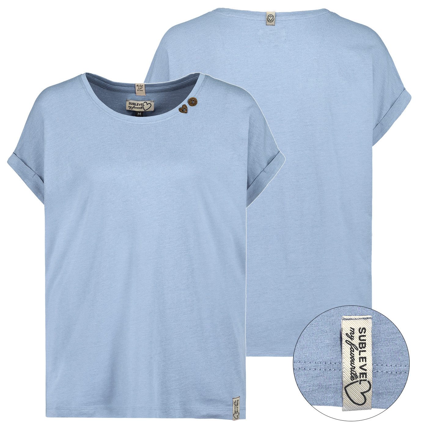 SUBLEVEL Kurzarmshirt Eight2nine Damen T-Shirt kurz günstig online kaufen