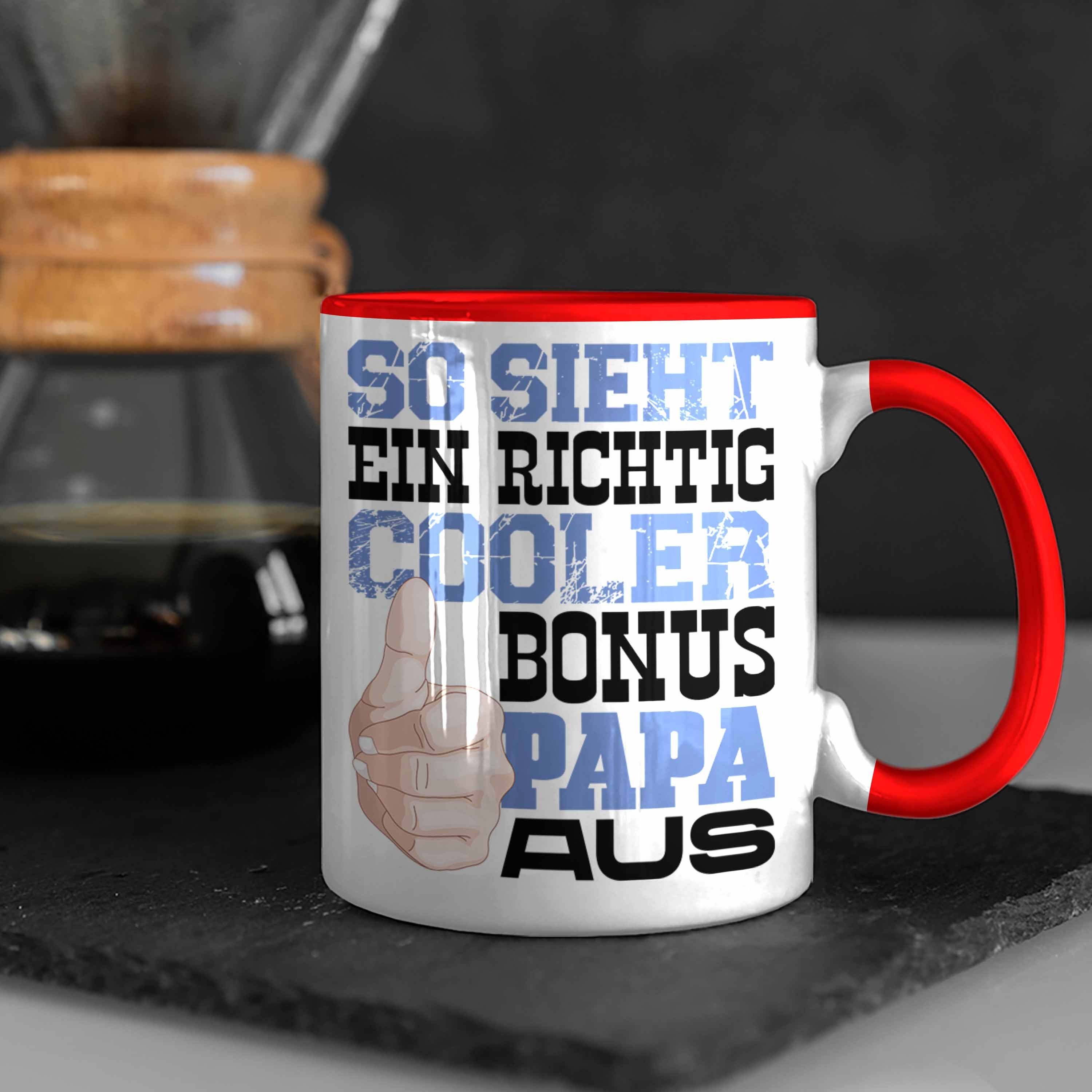 Spru Stiefvater Papa Stiefvater Vatertag Rot Bonus Tasse Tasse Trendation Lustiger Geschenk