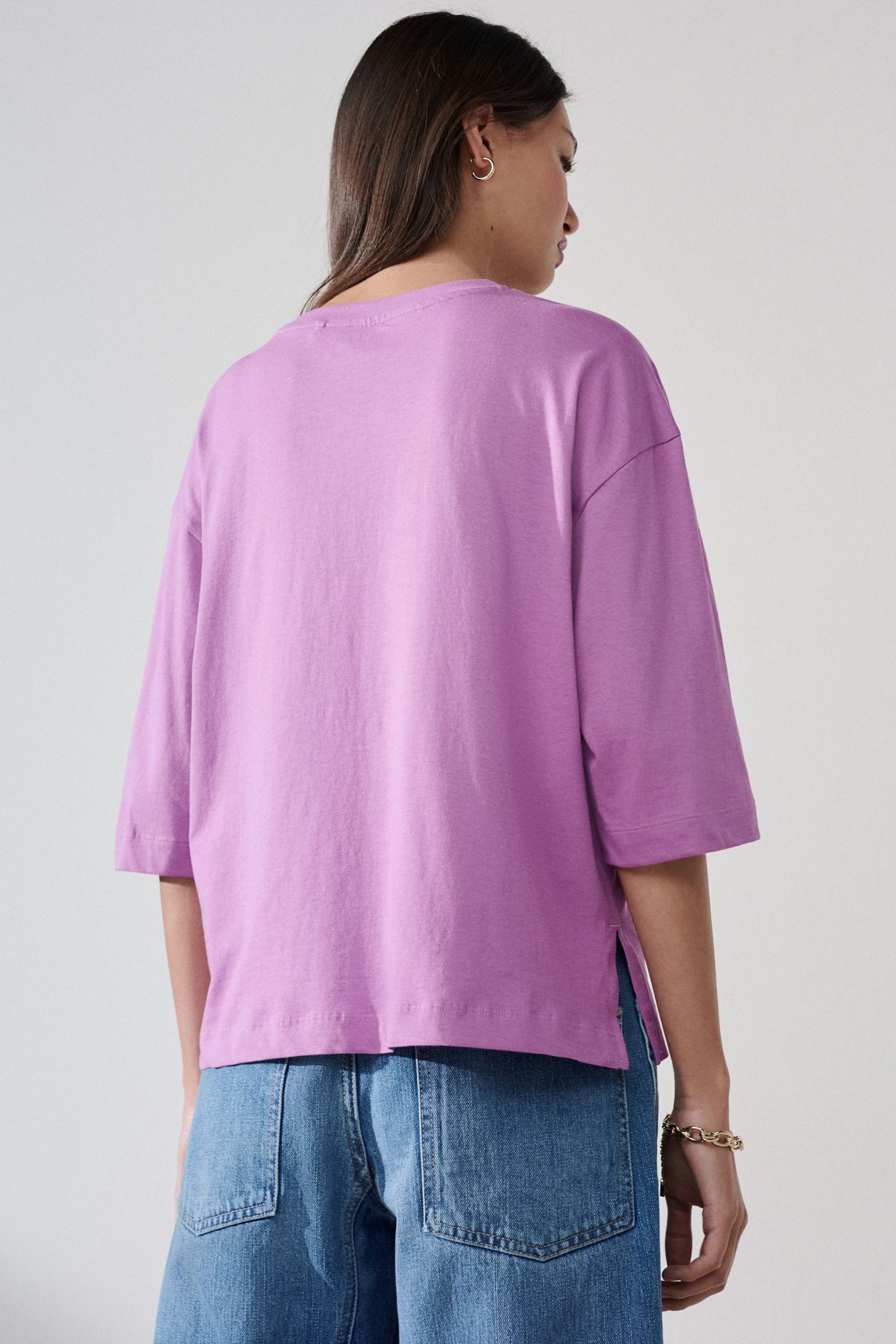 Next T-Shirt Relaxed Fit T-Shirt mit ellbogenlangen Ärmeln (1-tlg) günstig online kaufen