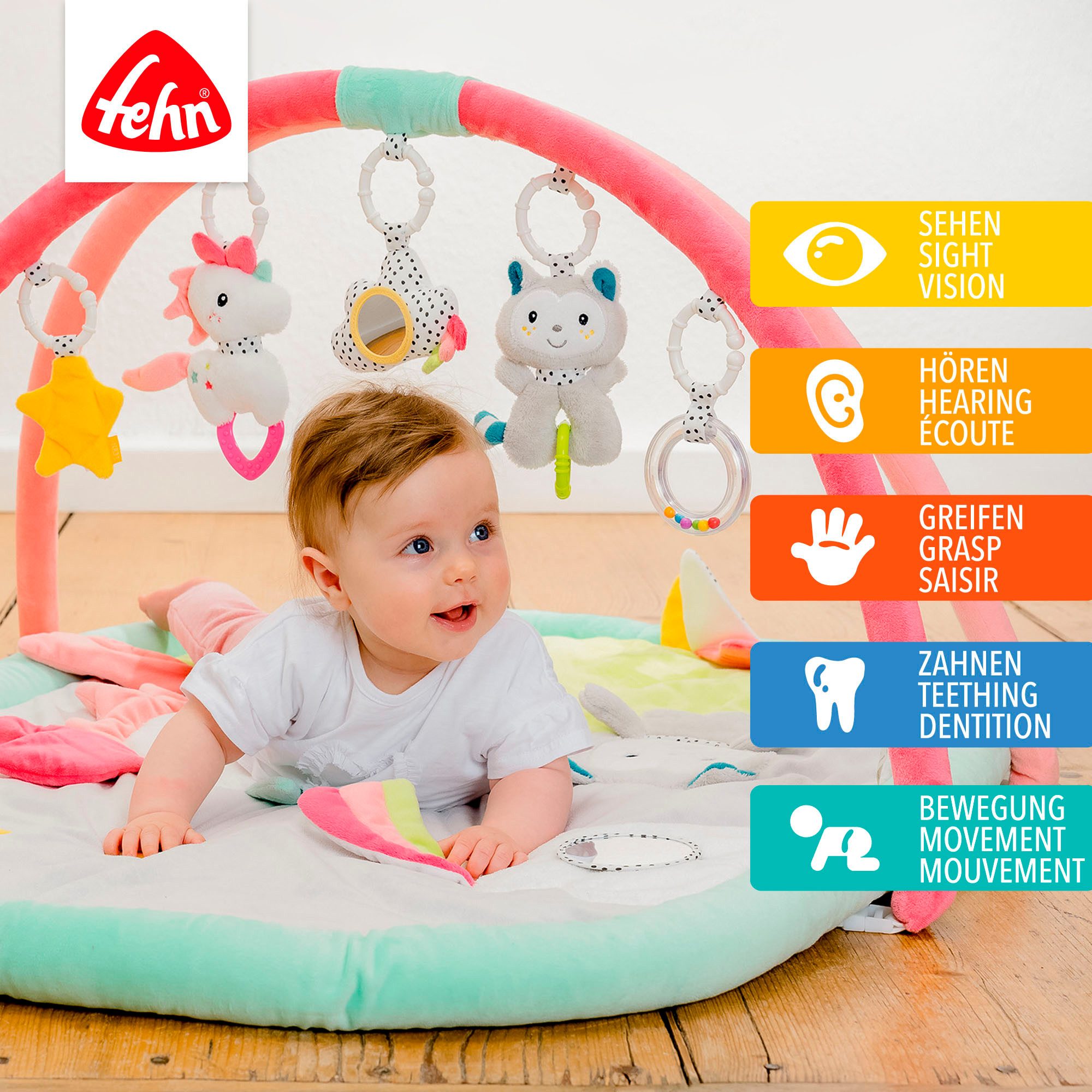 Fehn Spielbogen Aiko & Yuki, 3-D-Activity-Decke, mit Krabbeldecke günstig online kaufen