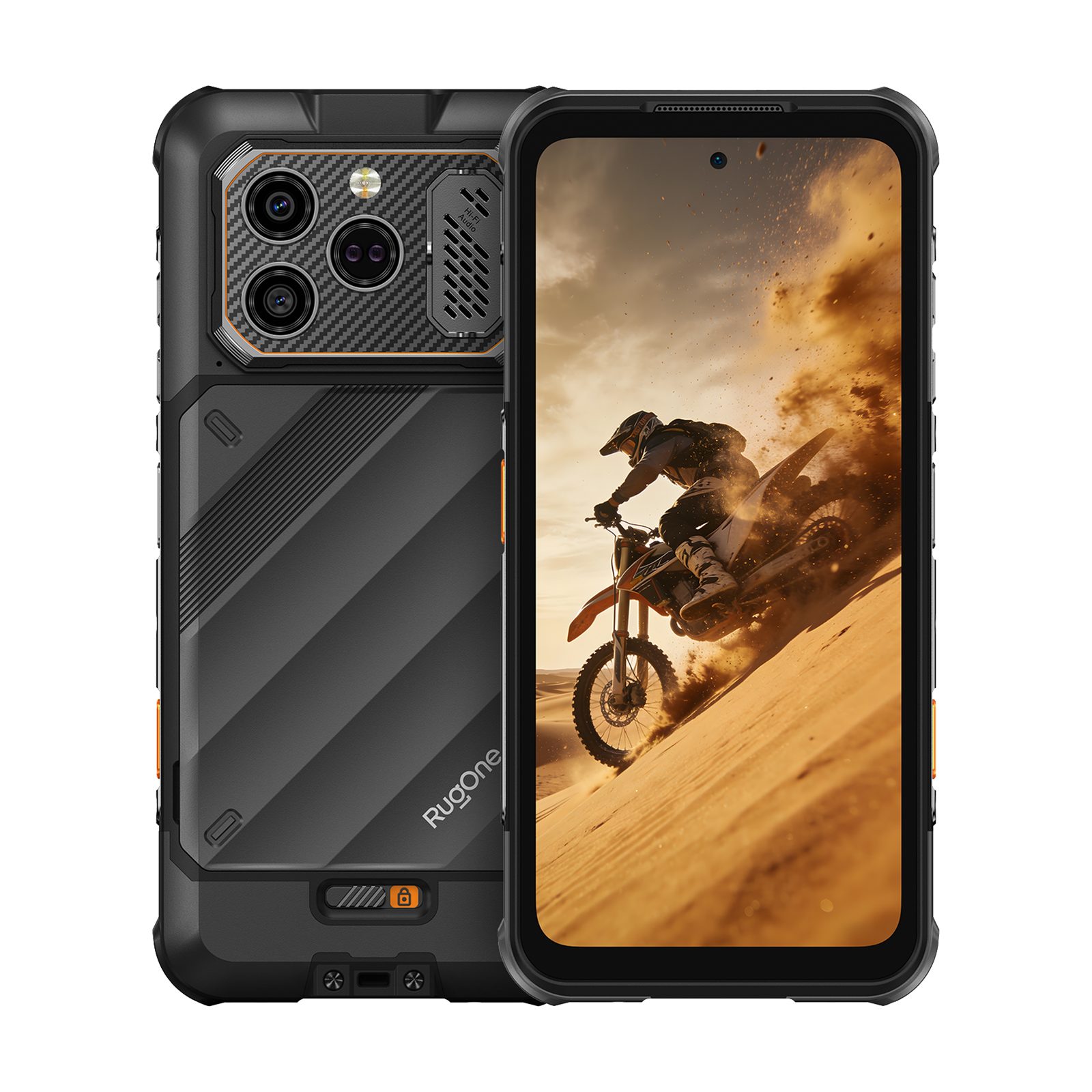 RugOne Xever 8 Outdoor Rugged 4G eSim Handy IP68/IP69K Smartphone (128 GB Speicherplatz)
