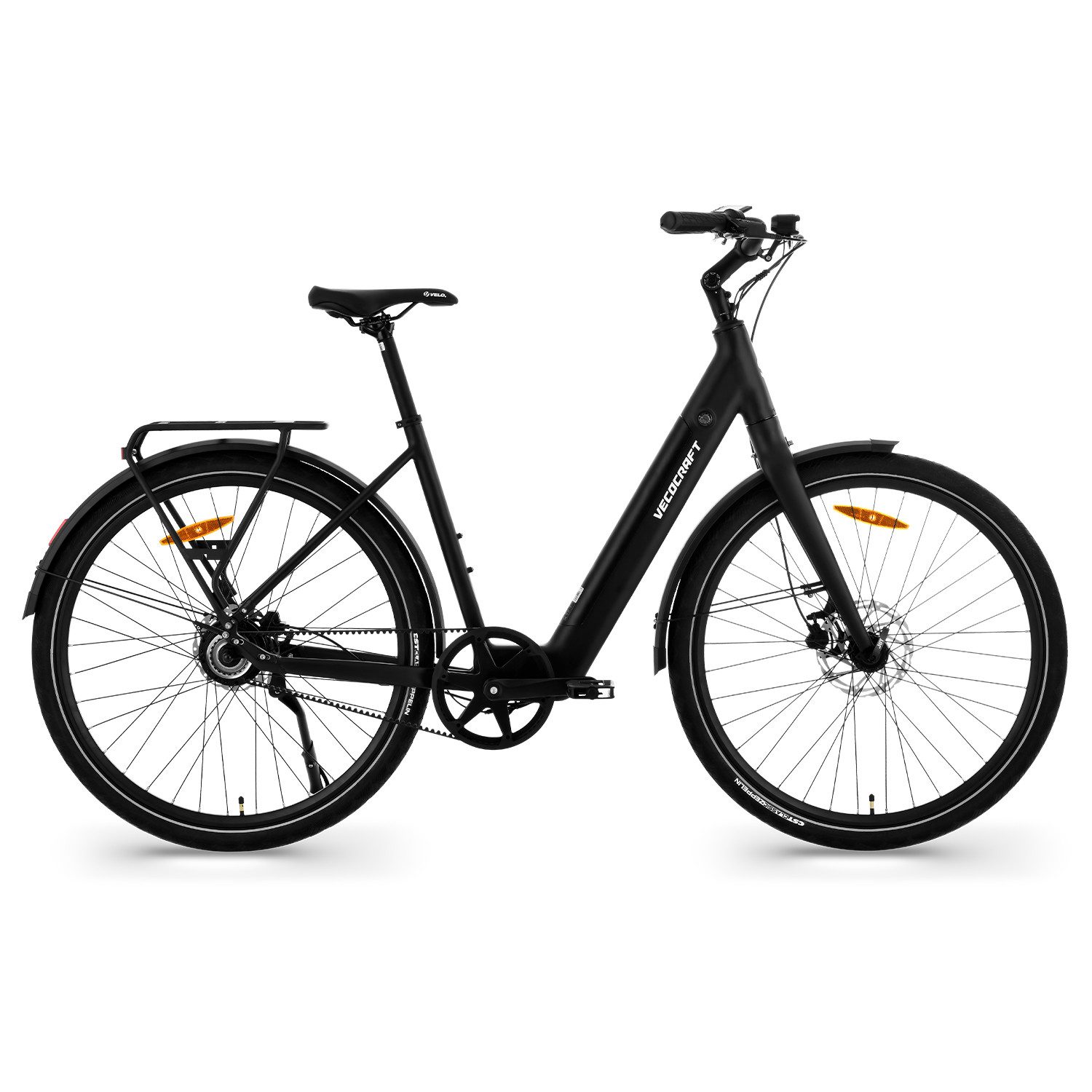 VECOCRAFT E-Bike Cityrad 28" LUNA NEO Elektrofahrrad mit Gates Riemenantrieb, Drehmomentsensor, 45Nm Heckmotor, 374,4 Wh, (hydraulische Scheibenbremsen), Pedelec, ebike für Damen und Herren
