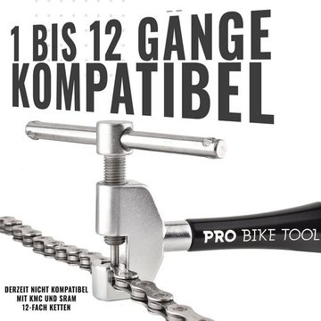 Pro Bike Tool Fahrradwerkzeugset Universal Fahrrad Kettenwerkzeug 1-12 Gänge, 1-12 Speed Chains Legierter Stahl