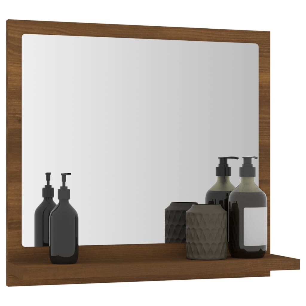 Eiche 40x10,5x37 (1-St) Badezimmerspiegelschrank Eichen-Optik Braun Badspiegel cm vidaXL Braune Holzwerkstoff