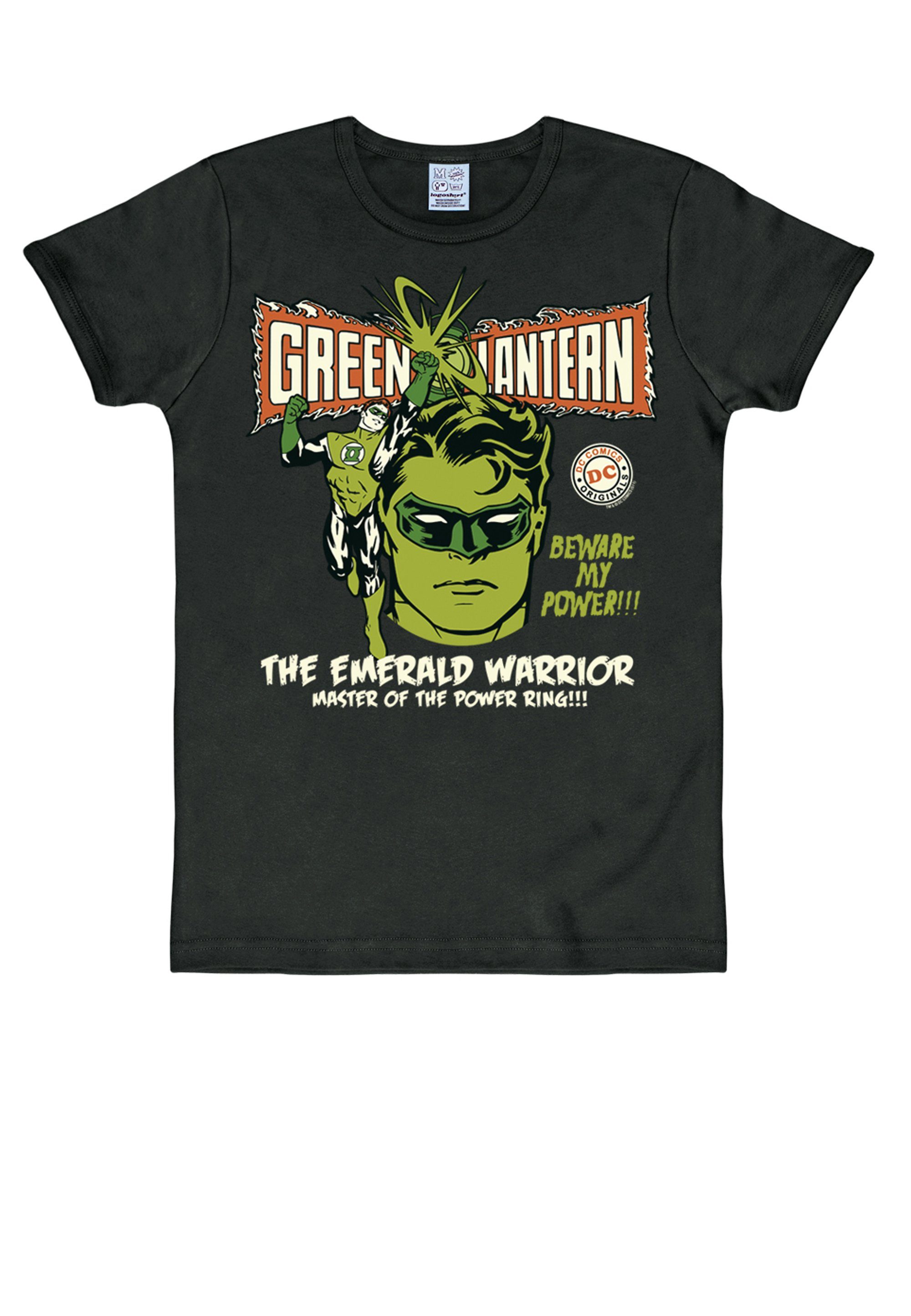 Lantern-Print mit Green Power Lantern LOGOSHIRT DC T-Shirt - Green schwarz