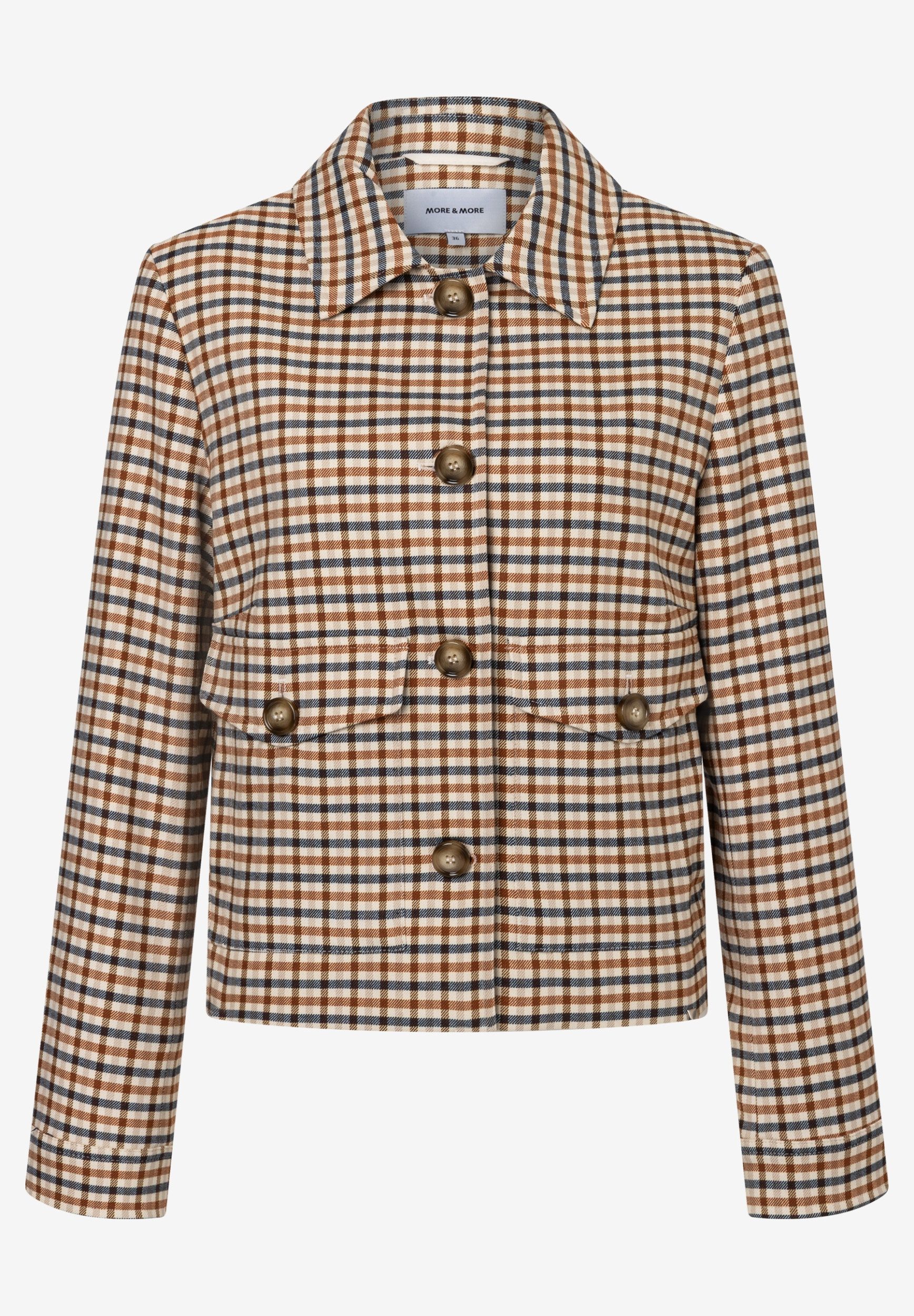 MORE&MORE Blusenblazer Check Shirt Jacket heritage check