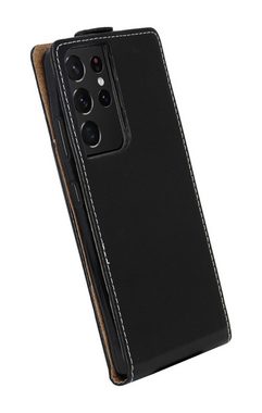 cofi1453 Smartphone-Hülle cofi1453® Flip Case kompatibel mit Samsung Galaxy S21+ (G996F) Handy Tasche vertikal aufklappbar Schutzhülle Klapp Hülle Schwarz