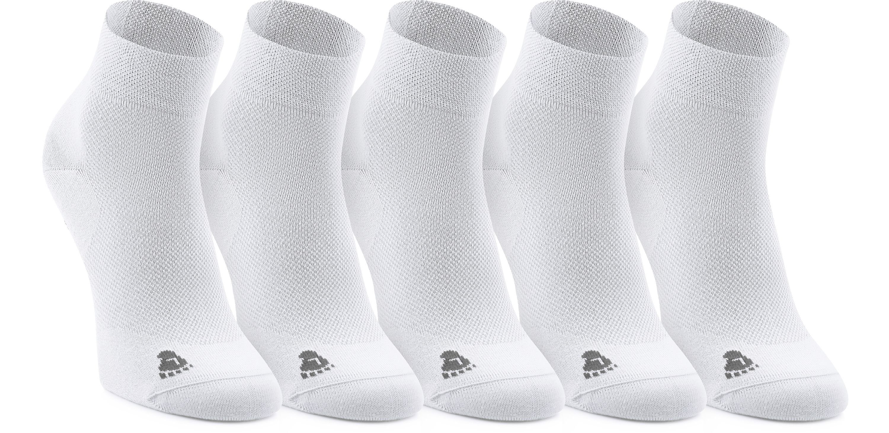 Ladeheid Socken Unisex 5 Pack Socken aus Bambusfasern LASS0004 Weiß