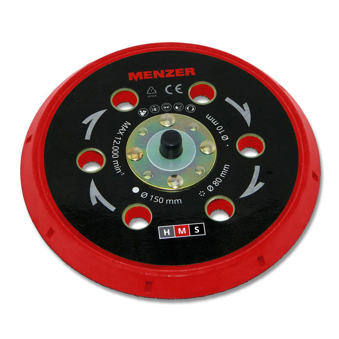 MENZER Schleifteller Multi-Loch-Schleifteller Ø 150 mm medium, 1-St., für MENZER Geräte