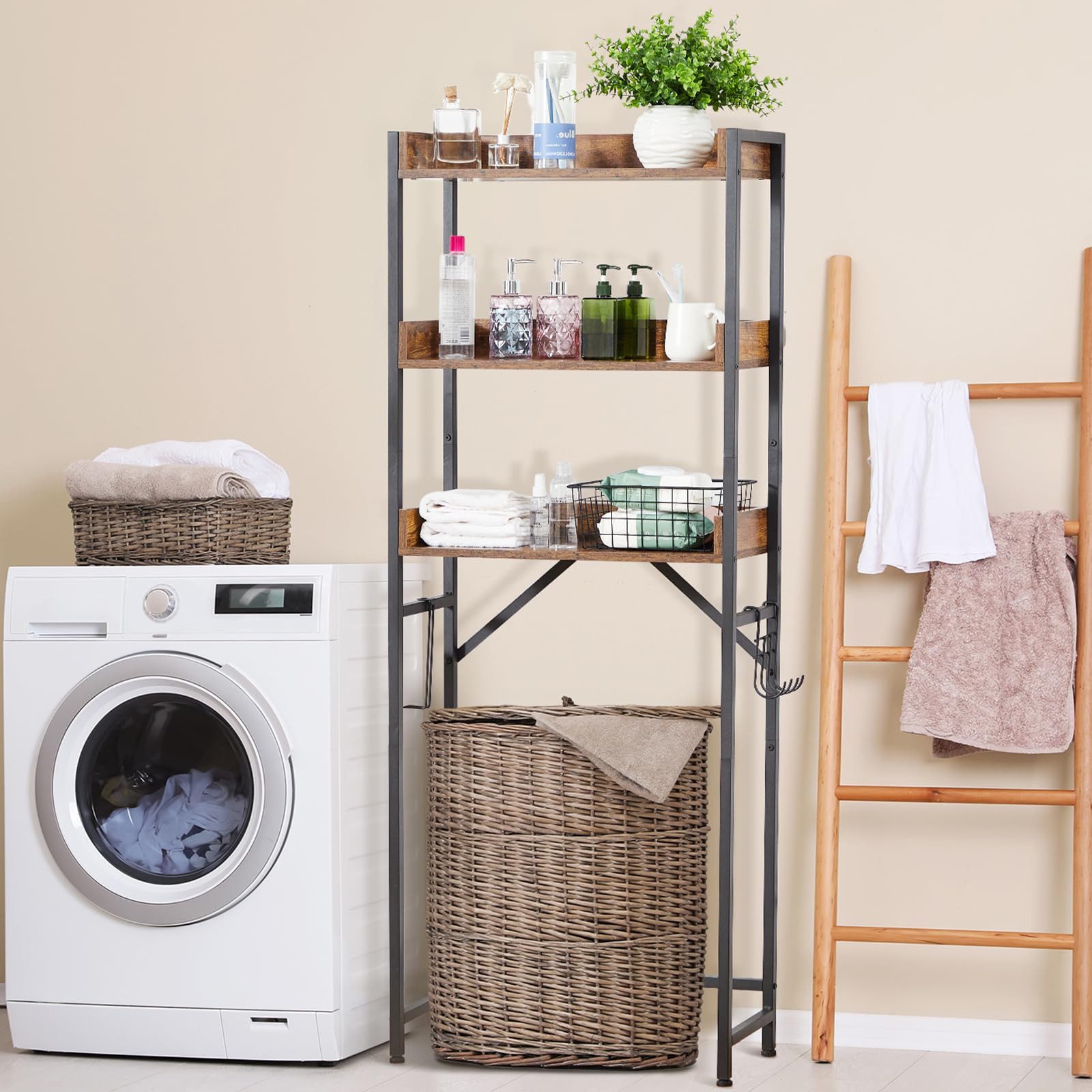 Standregal Über die Toilette Aufbewahrung 3 Ebene Badezimmer Organizer Regal