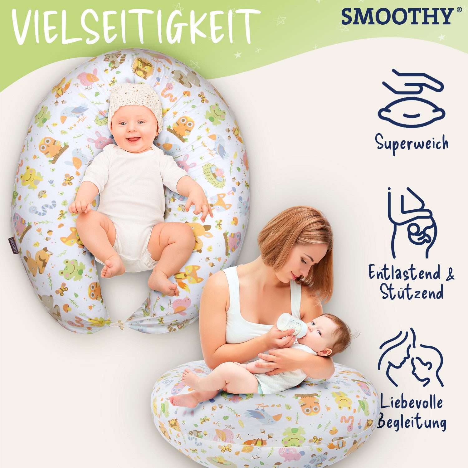 Smoothy Stillkissen Smoothy Schwangerschafts- & Stillkissen – Seitenschläferkissen